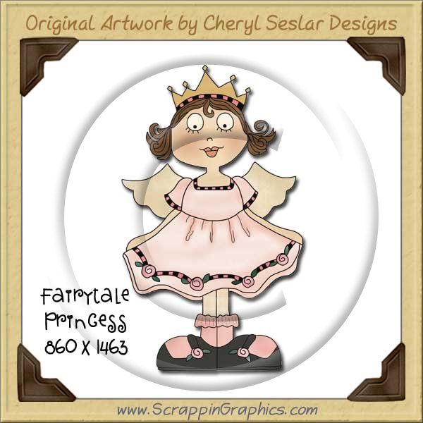 Fairytale Princess Single Graphics Clip Art Download - Click Image to Close