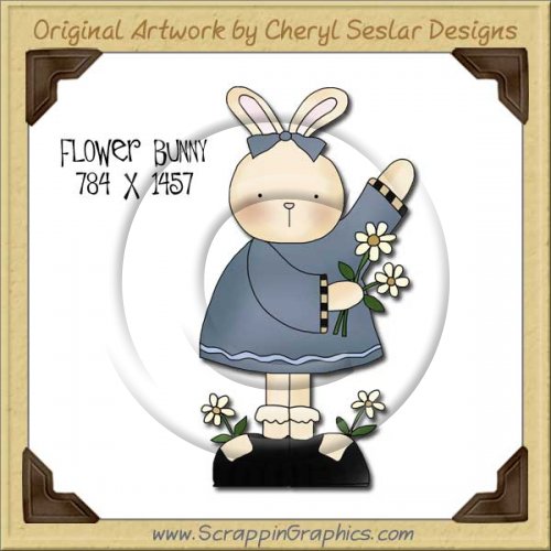 Flower Bunny Single Graphics Clip Art Download