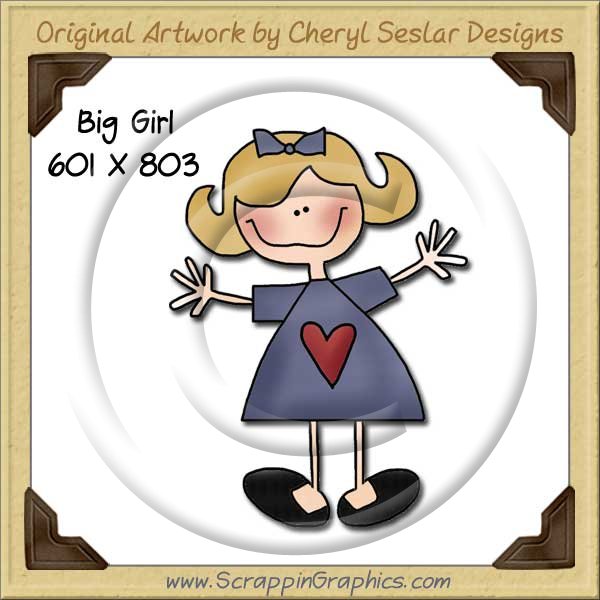 Big Girl Single Graphics Clip Art Download - Click Image to Close