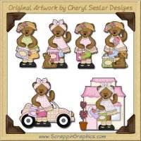 Belinda Bear Goes Shopping Graphics Clip Art Download