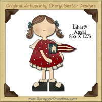 Liberty Angel Single Graphics Clip Art Download