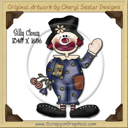 Silly Clown Single Graphics Clip Art Download