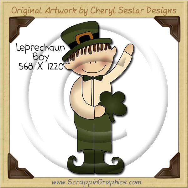 Leprechaun Boy Single Clip Art Graphic Download - Click Image to Close