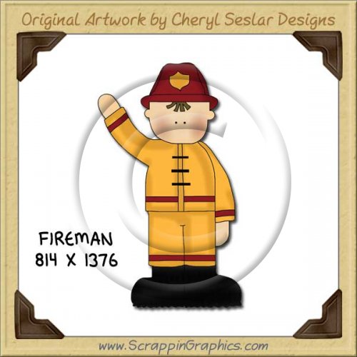 Fireman Single Graphics Clip Art Download