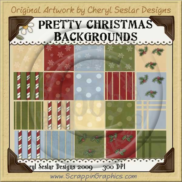 Pretty Christmas Background Tiles Clip Art Graphics - Click Image to Close