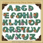 Tropical Fish Alphabet & Numbers Clip Art Download