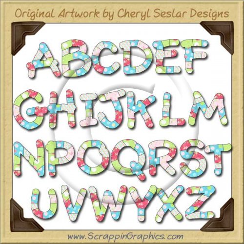 Hey Cupcake Alphabet EXCLUSIVE Collection Graphics Clip Art Down