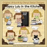 Happy Lulu In The Kitchen Limited Pro Clip Art Graphics