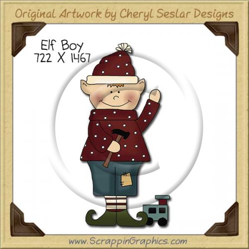 Elf Boy Single Clip Art Graphic Download