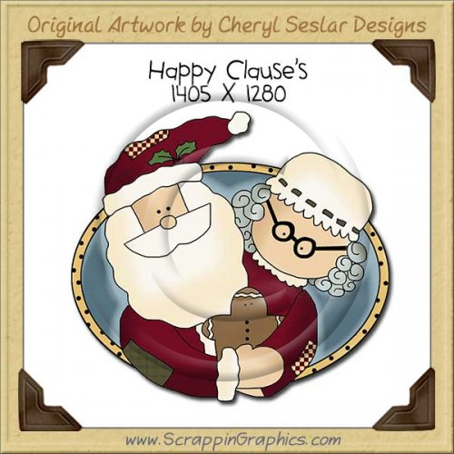 Happy Clause's Single Clip Art Graphic Download