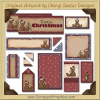 Beary Christmas Journaling Delights Digital Scrapbooking Graphics Clip Art Download