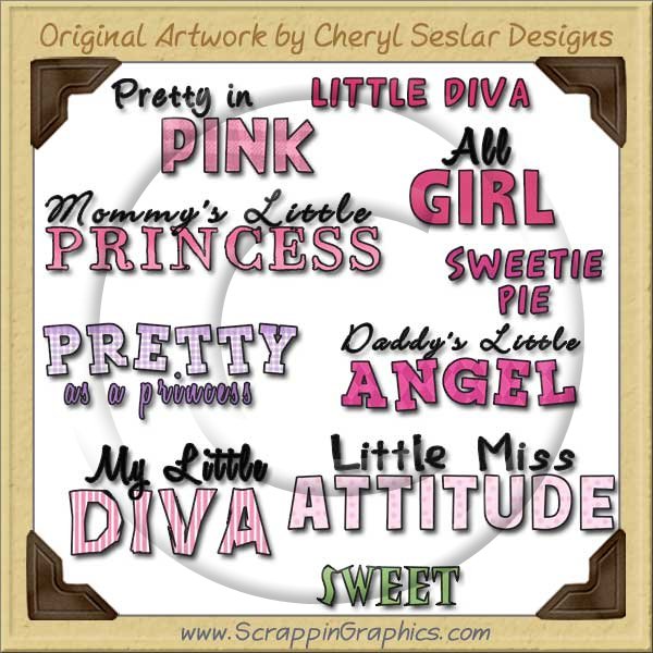 Girly Girl Titles Graphics Clip Art Download - Click Image to Close