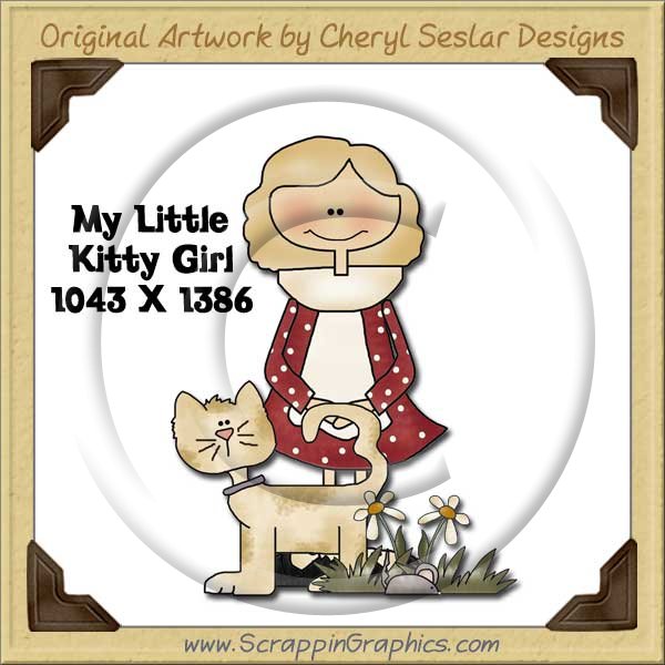 My Little Kitty Girl Single Graphics Clip Art Download - Click Image to Close