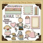 Cutie Pie Journaling Delights Digital Scrapbooking Graphics Clip Art Download