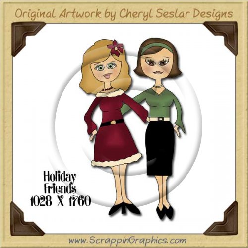 Holiday Friends Single Graphics Clip Art Download