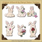 Cute Little Bunnies Graphics Clip Art Download