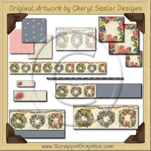 Grandma's Garden Web Set Graphics Clip Art Download