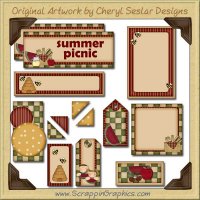 Picnic Time Journaling Delights Digital Scrapbooking Graphics Clip Art Download