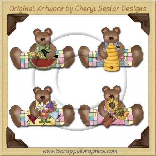 Little Country Bears Collection Graphics Clip Art Download