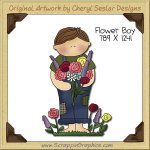 Flower Boy Single Clip Art Graphic Download