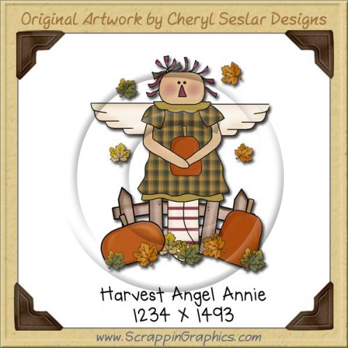 Harvest Annie Angel Single Graphics Clip Art Download