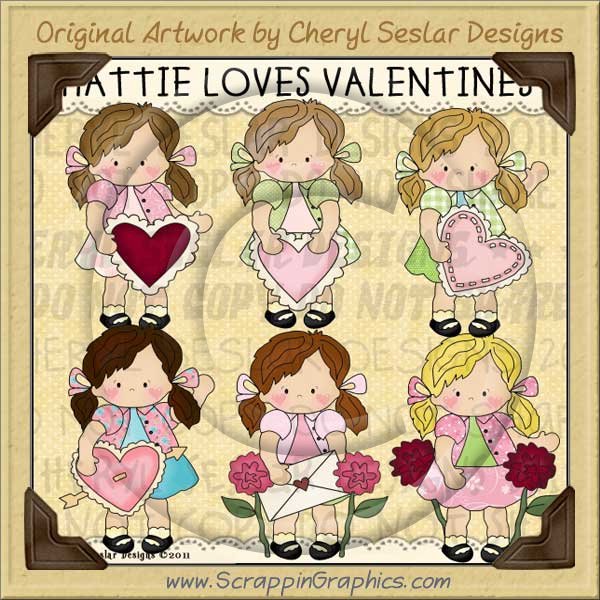 Hattie Loves Valentines Limited Pro Clip Art Graphics - Click Image to Close