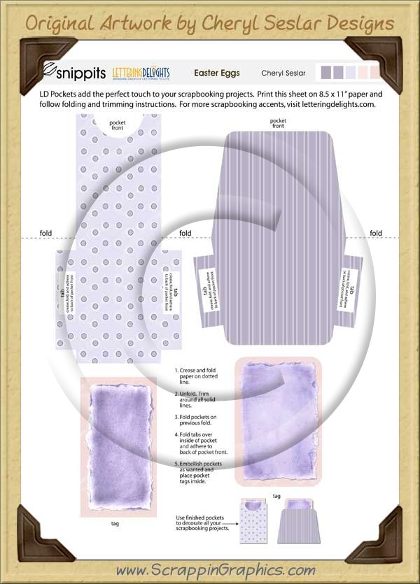 Easter Eggs Snippets Journaling Pockets - Click Image to Close