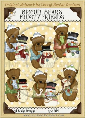Biscuit Bear's Frosty Friends Limited Pro Clip Art Graphics