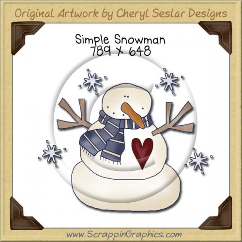 Simple Snowman Single Graphics Clip Art Download