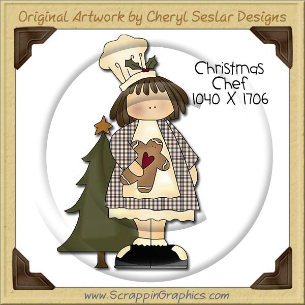 Christmas Chef Single Clip Art Graphic Download - Click Image to Close