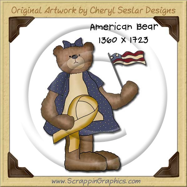 American Bear Single Graphics Clip Art Download - Click Image to Close