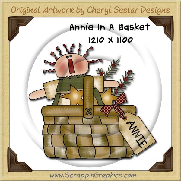 Annie In A Basket Single Graphics Clip Art Download - Click Image to Close