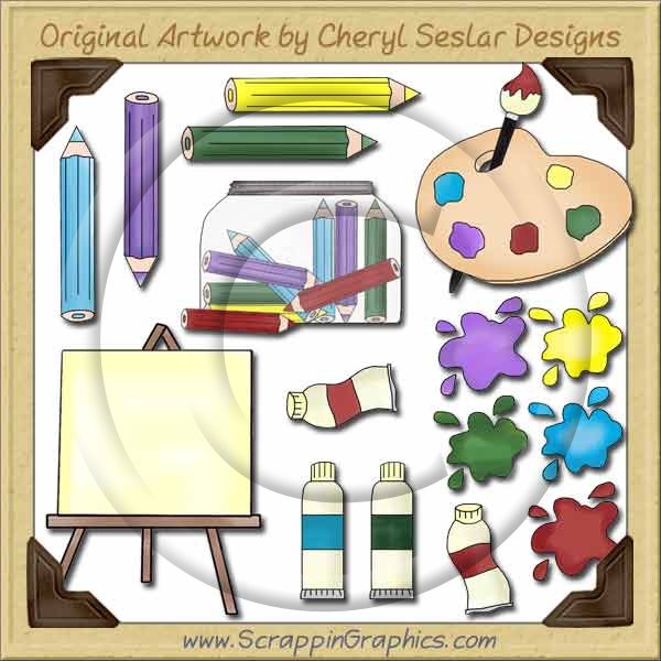 Art Supplies Collection Graphics Clip Art Download - Click Image to Close
