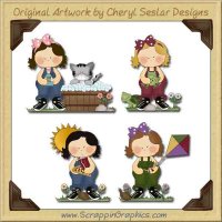 Sweet Little Girls Collection Graphics Clip Art Download