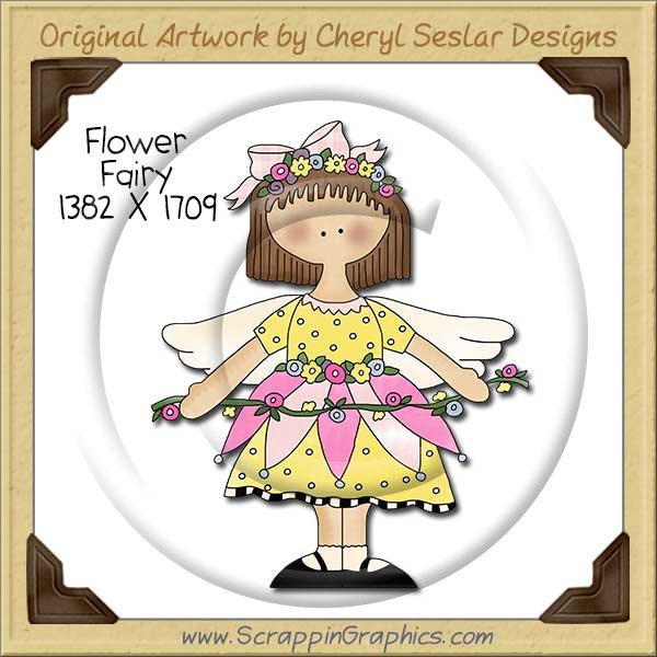 Flower Fairy Single Clip Art Graphic Download - Click Image to Close