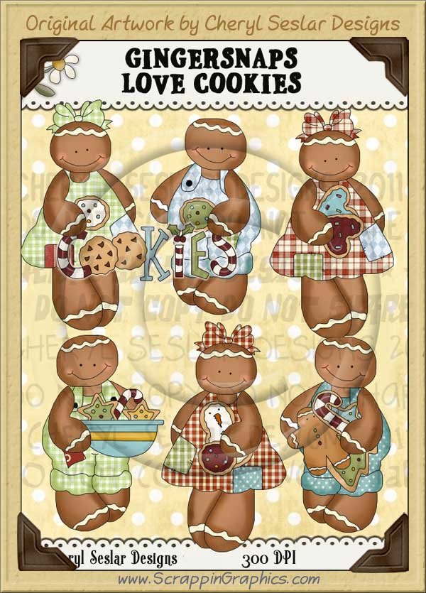Ginger Snaps Loves Cookies Limited Pro Clip Art Graphics - Click Image to Close