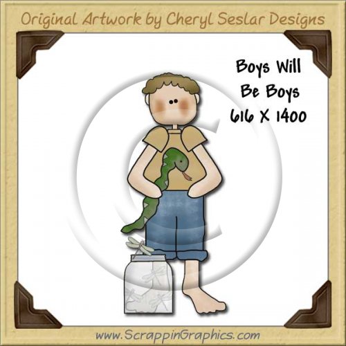 Boys Will Be Boys Single Graphics Clip Art Download