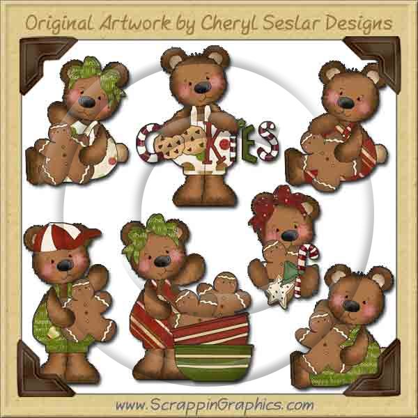 Raggedy Bears Love Gingerbread Graphics Clip Art Download - Click Image to Close