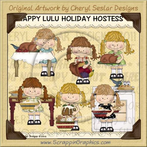 Happy Lulu Holiday Hostess Limited Pro Clip Art Graphics
