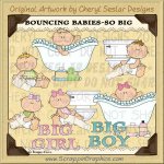 Bouncing Babies So Big Limited Pro Clip Art Graphics