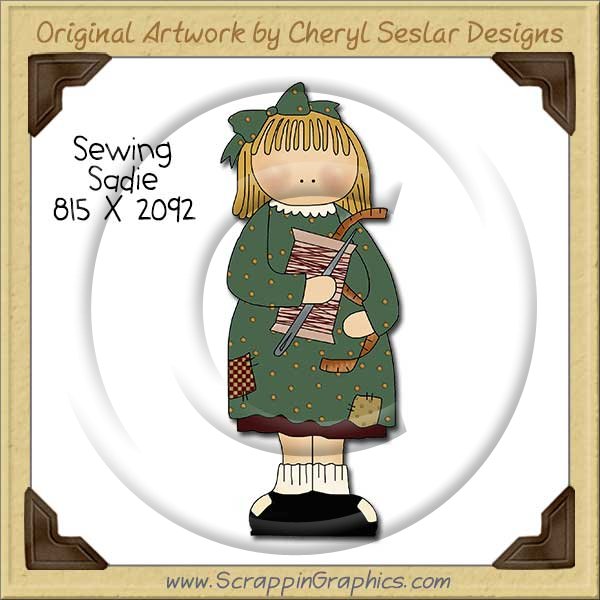 Sewing Sadie Single Clip Art Graphic Download - Click Image to Close