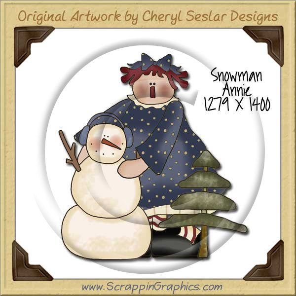 Snowman Annie Single Graphics Clip Art Download - Click Image to Close