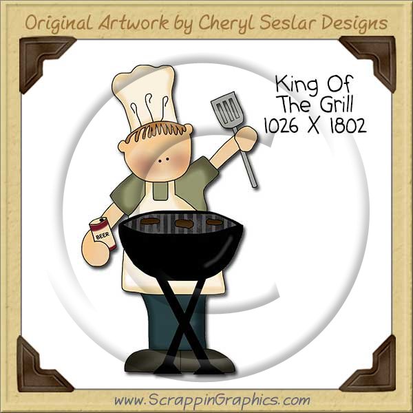 King Of The Grill Single Clip Art Graphic Download - Click Image to Close