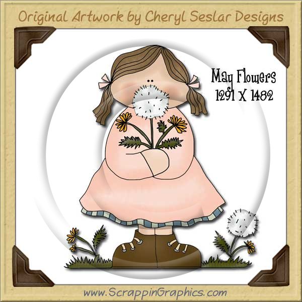 May Flowers Single Graphics Clip Art Download - Click Image to Close