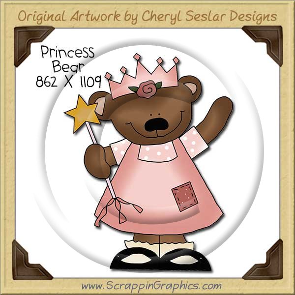 Princess Bear Single Clip Art Graphic Download - Click Image to Close