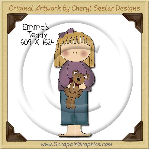 Emma's Teddy Single Clip Art Graphic Download - Click Image to Close