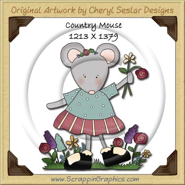 Country Mouse Single Graphics Clip Art Download - Click Image to Close