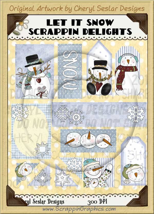 Let It Snow Scrappin' Delights Clip Art Graphics - Click Image to Close