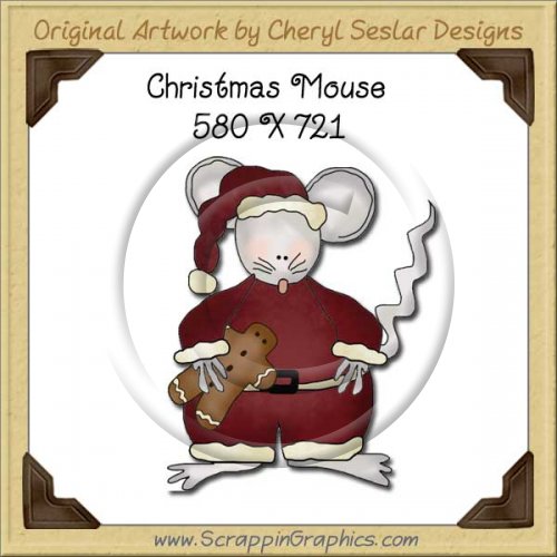 Christmas Mouse Single Graphics Clip Art Download