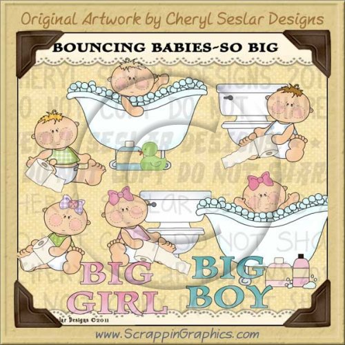 Bouncing Babies So Big Limited Pro Clip Art Graphics